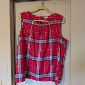 Talbots plaid shell
